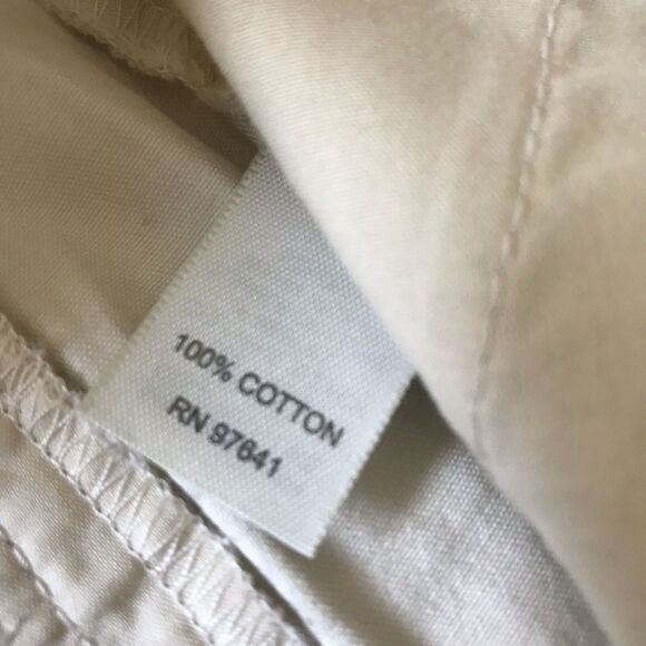 J Jill Capri Crop Pants Womens SZ 12 Genuine Fit Below Waist Beige Cuffed Cotton - Picture 12 of 12